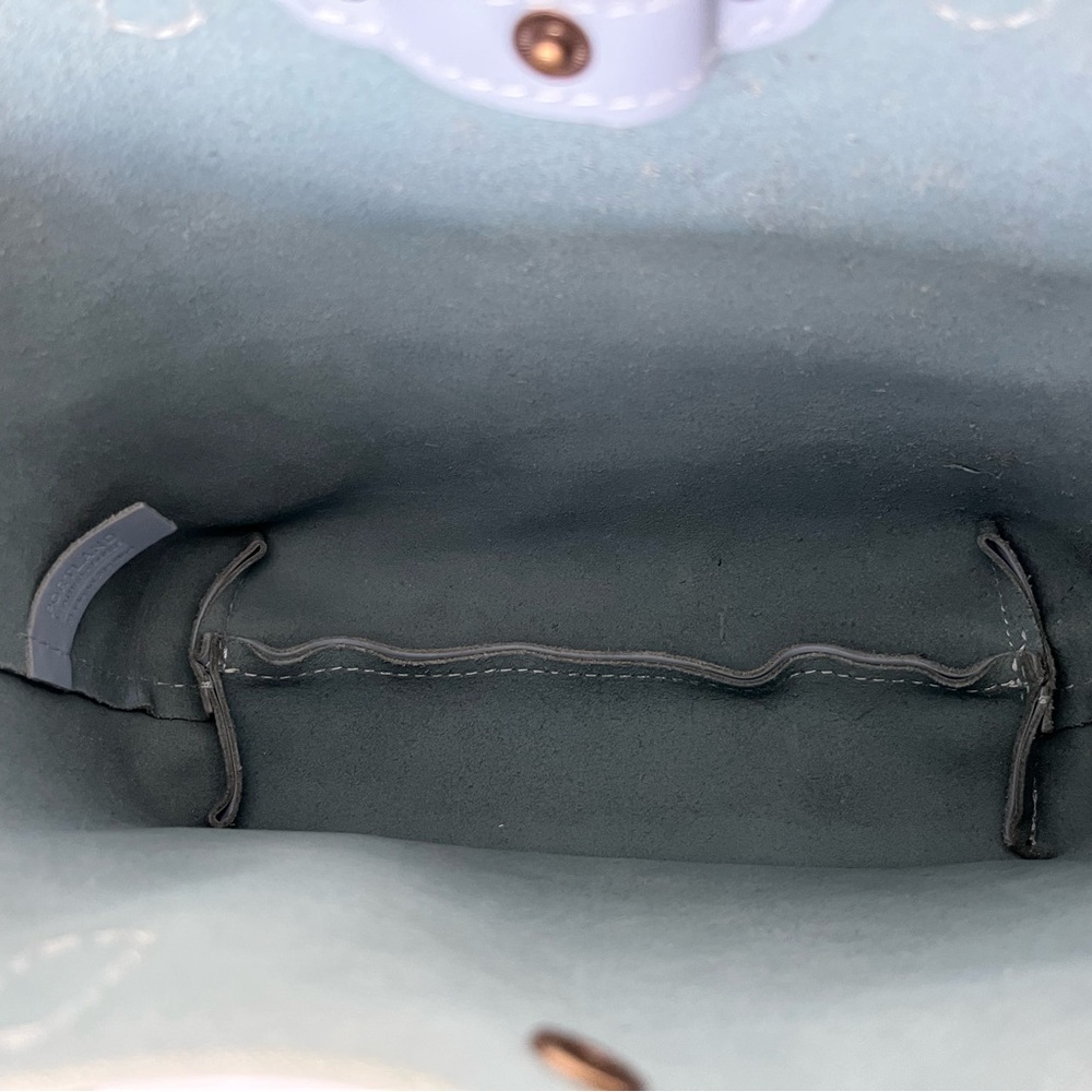 Portland Leather Limited Edition Wildflower Mini Crossbody Tote Glacial Blue - Picture 10 of 10